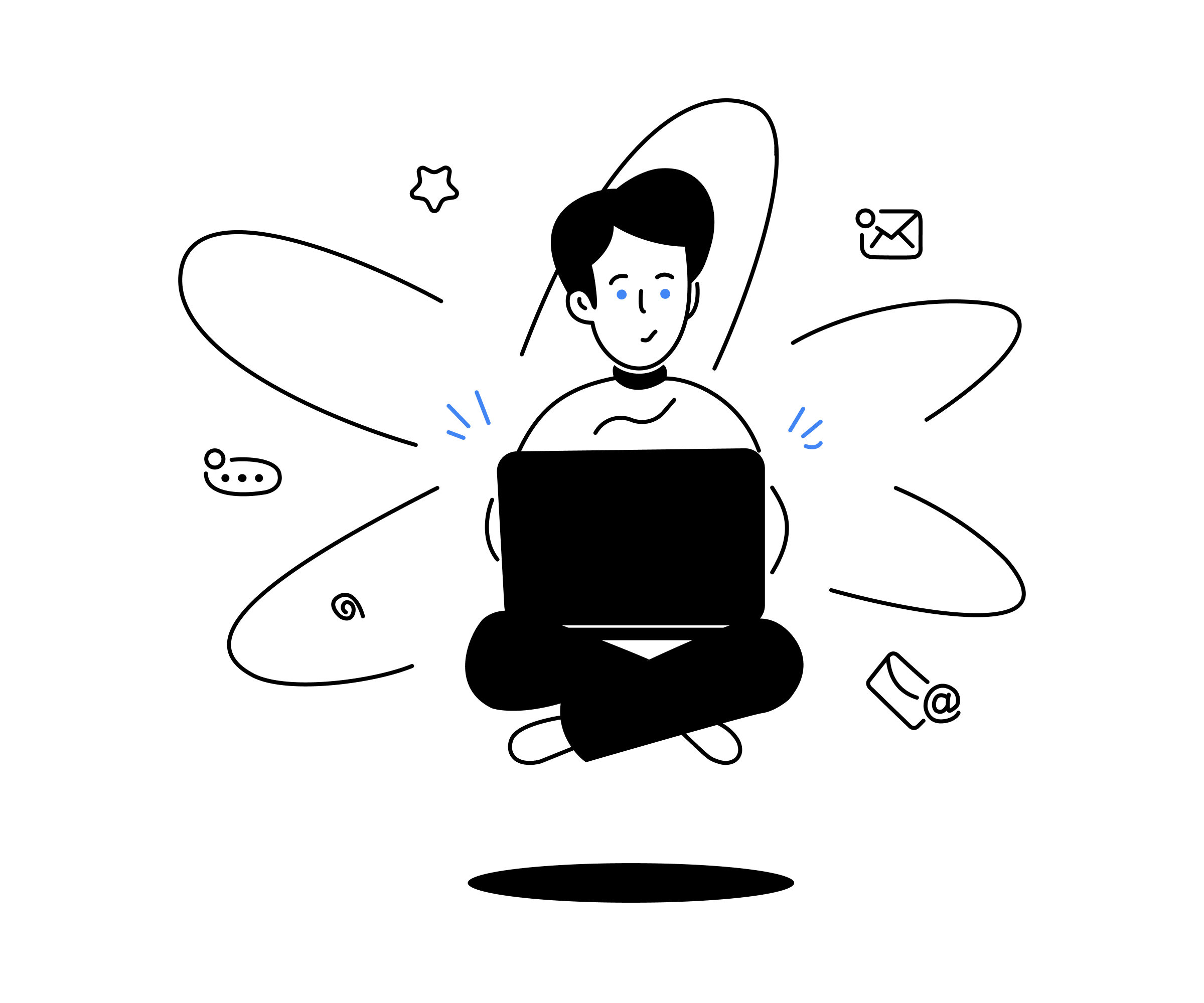 Conceptual illustration showing startup ecosystem elements including innovation, growth, and entrepreneurship in light theme